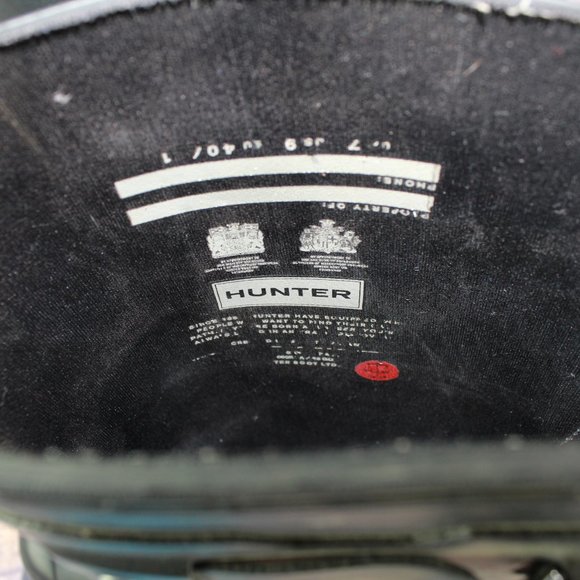 Hunter Original Tall Rain Boots Matte Black Size 9 - Picture 8 of 9